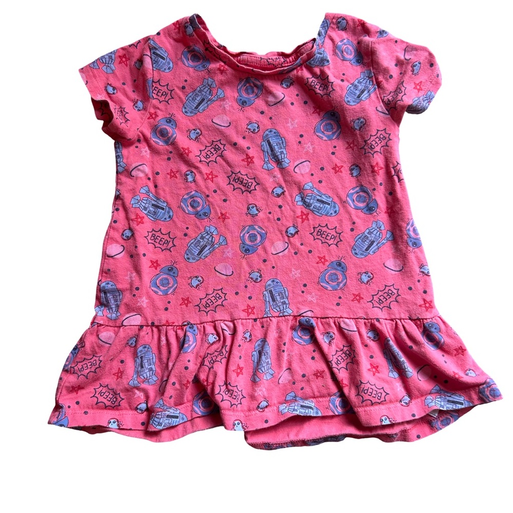 Toddler Girls Star Wars Peplum Tee Shirt 2t-4t